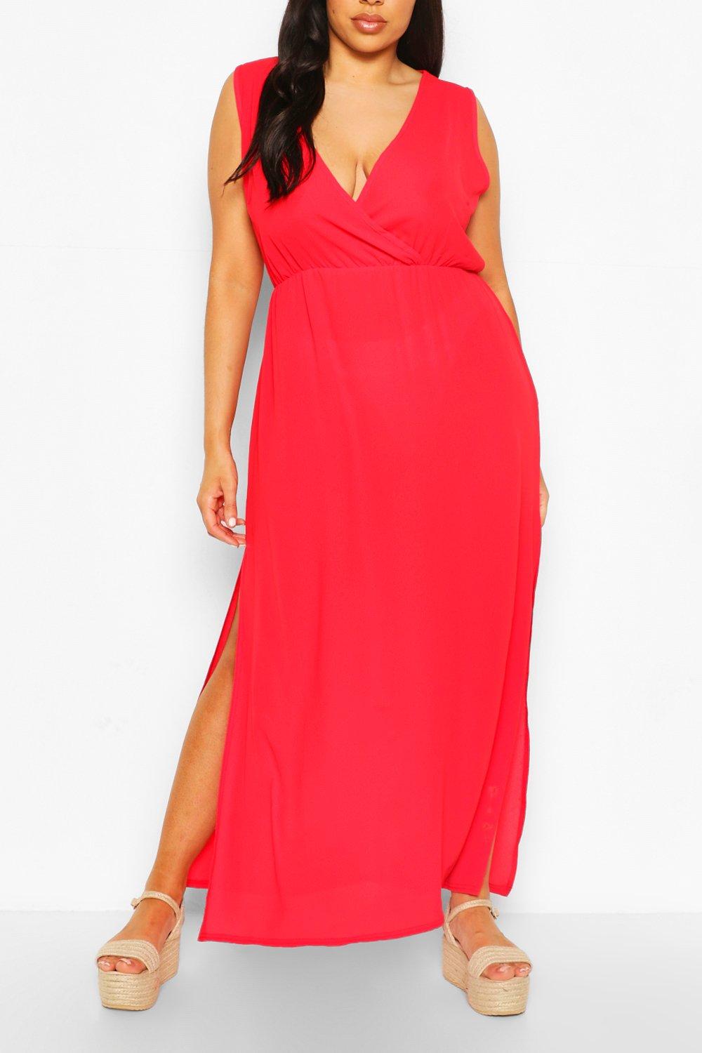 split maxi beach dress