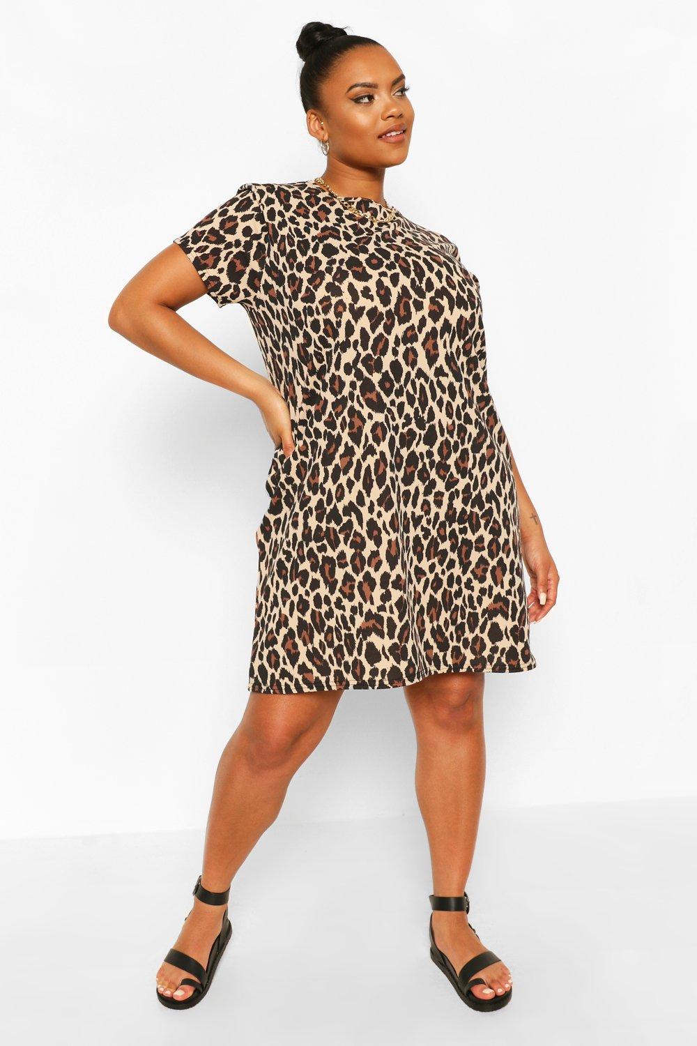 leopard print shift dress uk