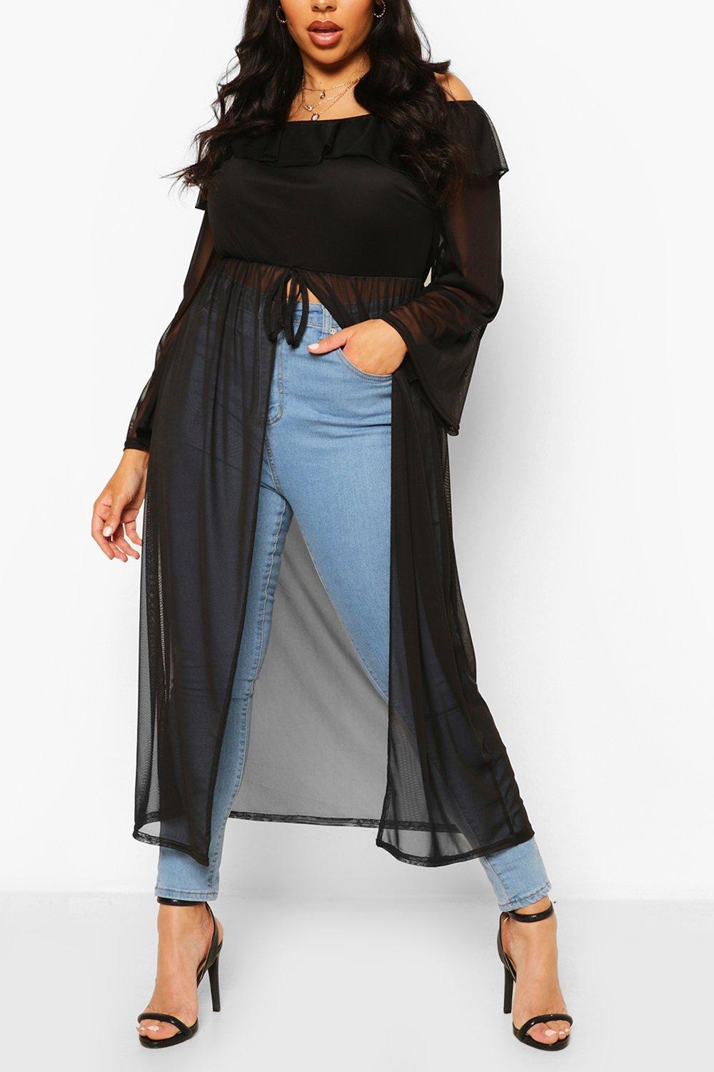 mesh maxi top