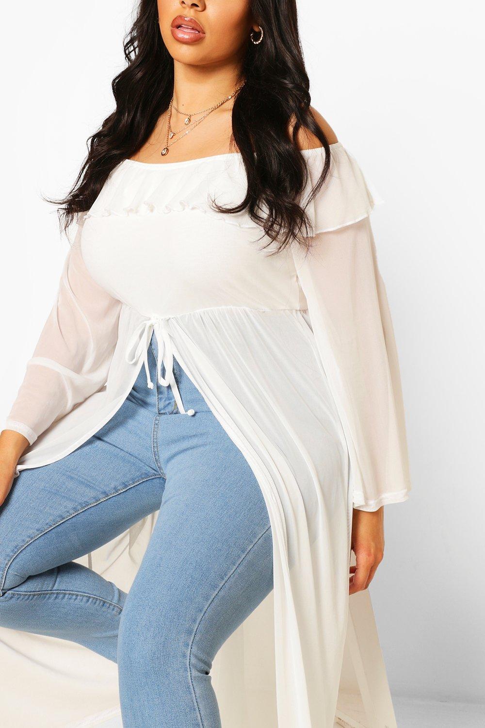 mesh maxi top