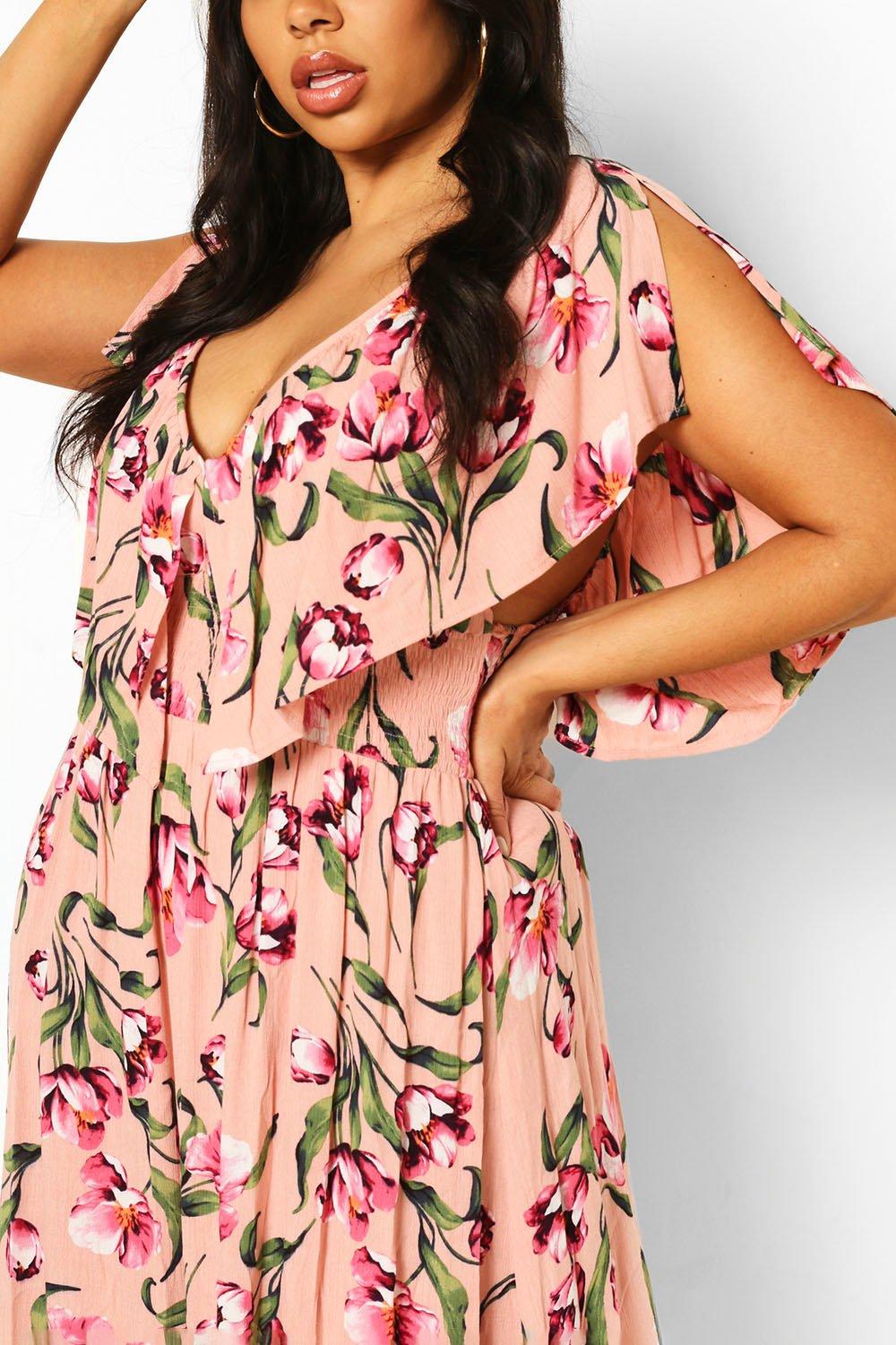 Robe longue a 2025 fleur grande taille