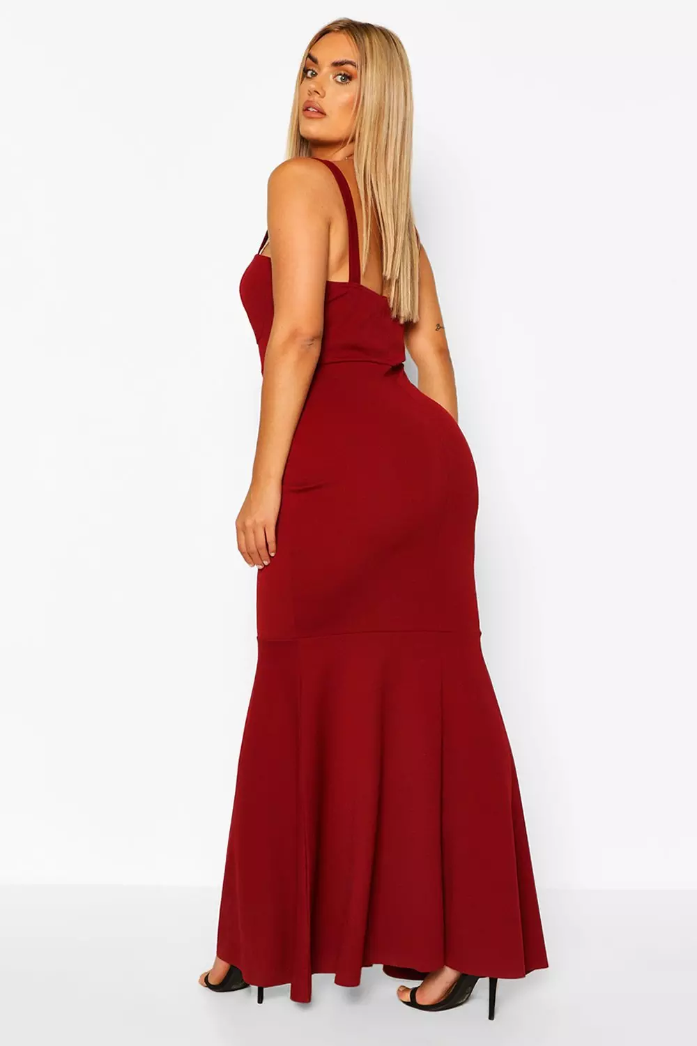 Bustier detail on sale fishtail maxi dress