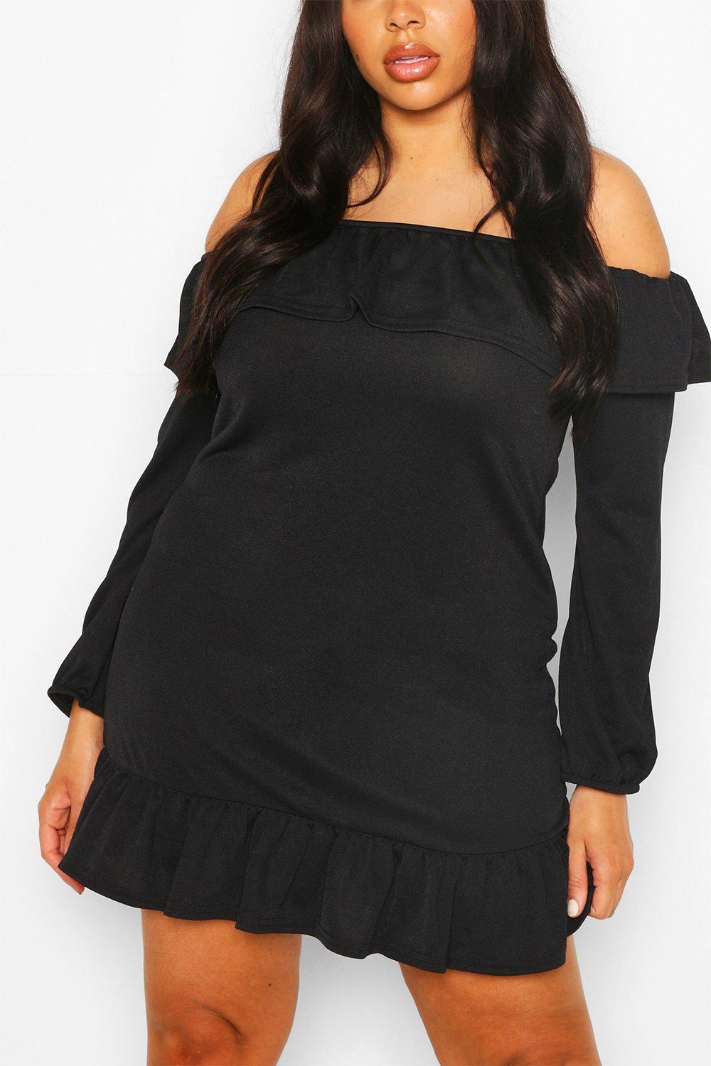 black off the shoulder sundress