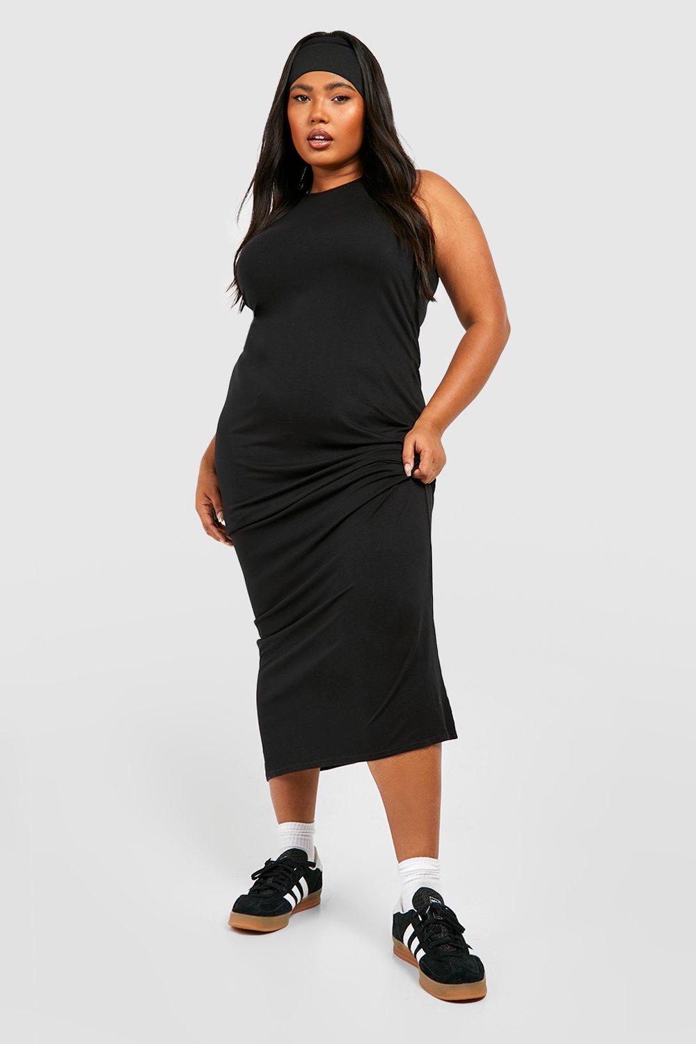 fitted jersey maxi dress