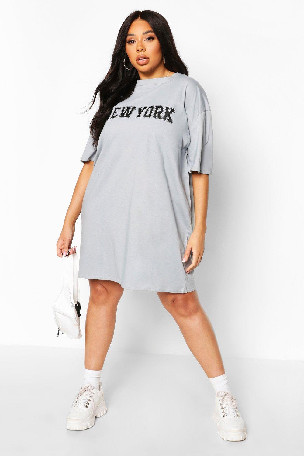 Plus New York Oversized T-shirt Dress