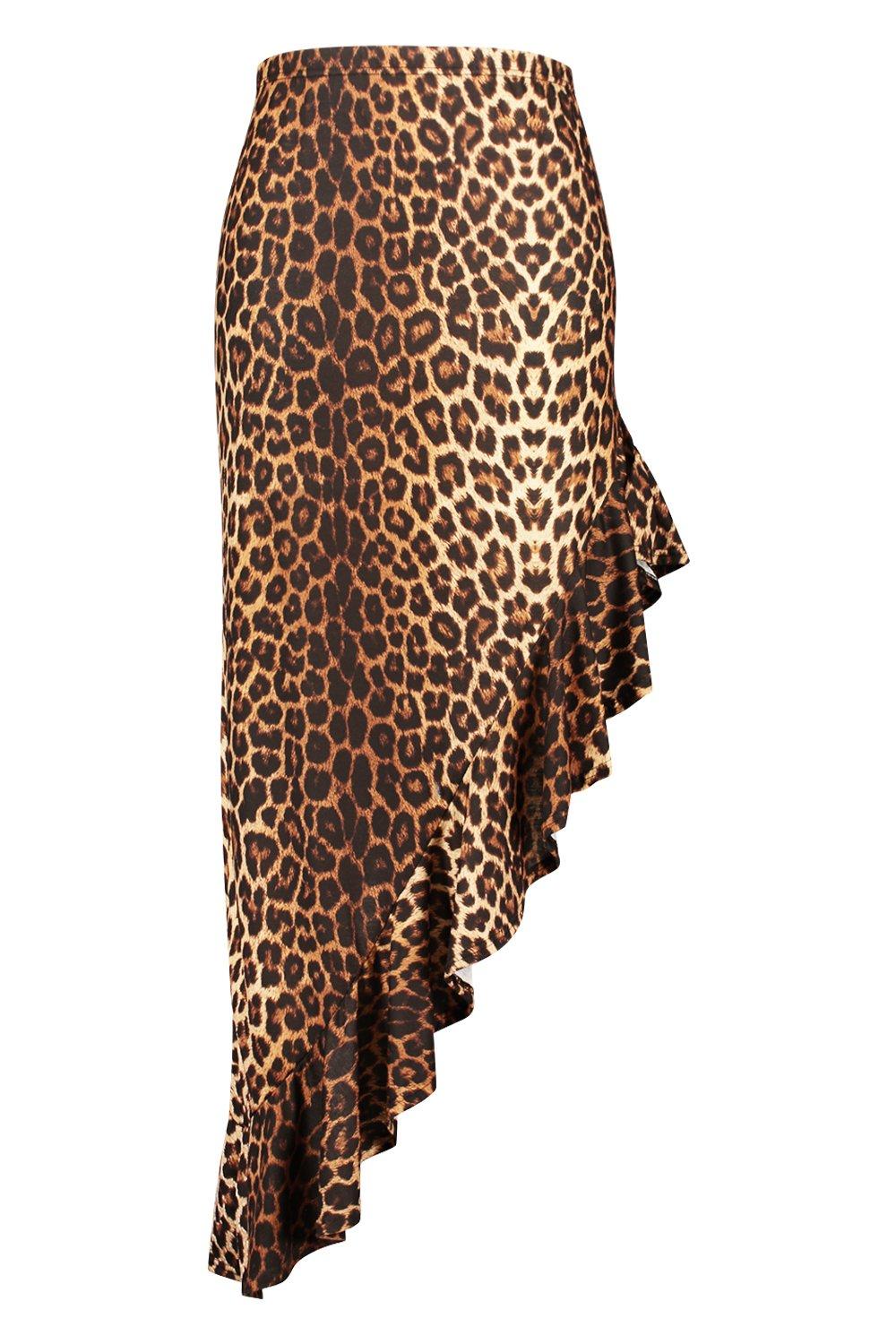 Multicolor leopard print maxi skirt sales