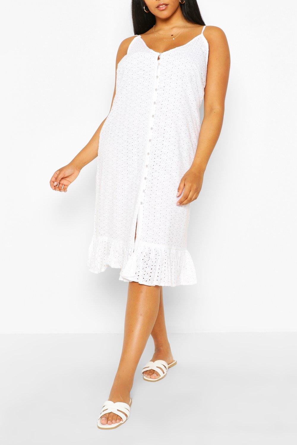 boohoo broderie dress