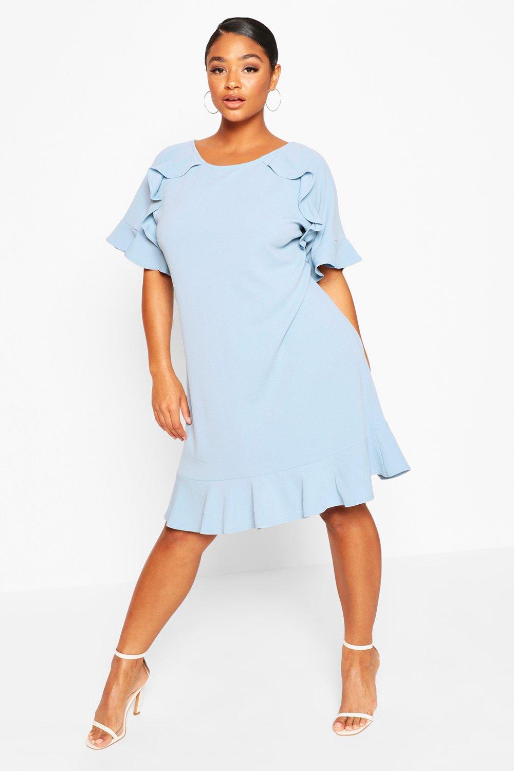 boohoo sky blue dress