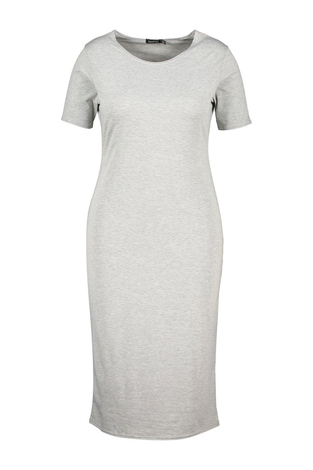 boohoo jersey midi dress