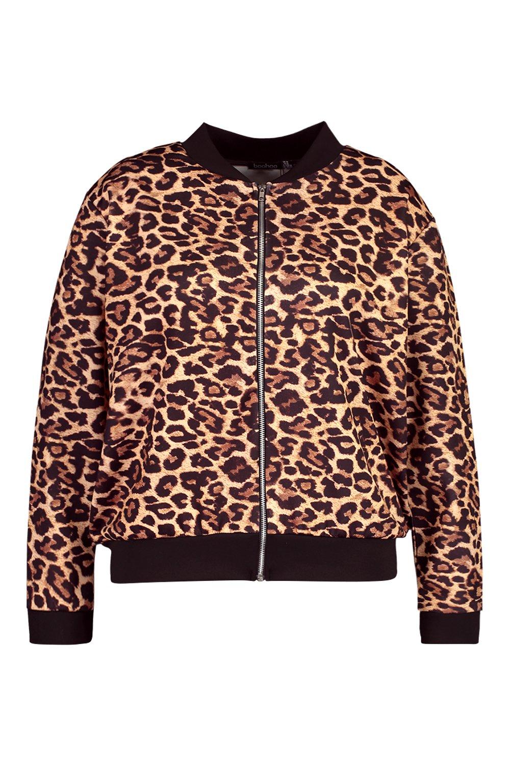 animal print bomber