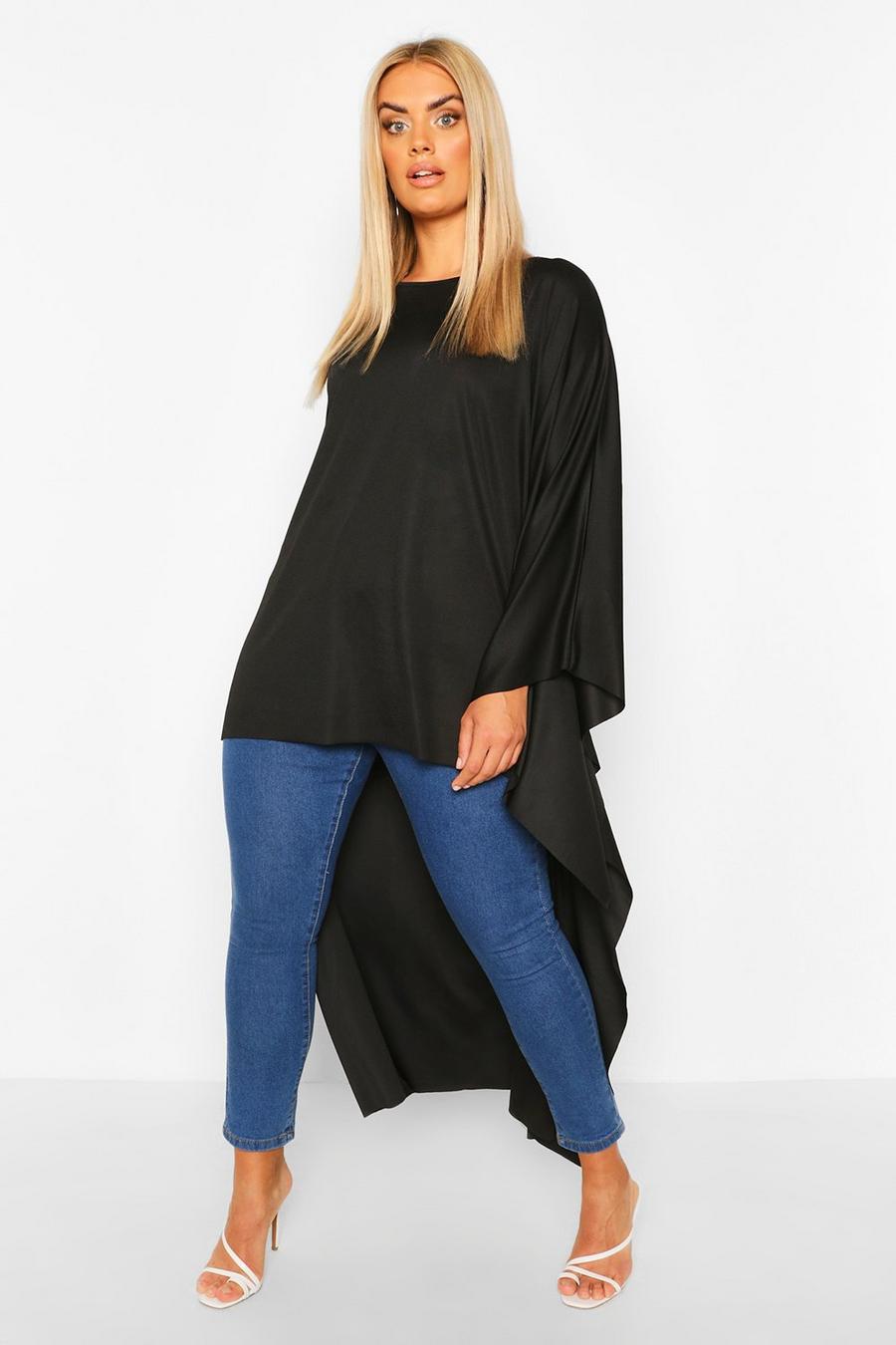 Black Plus Tunic Maxi Top image number 1