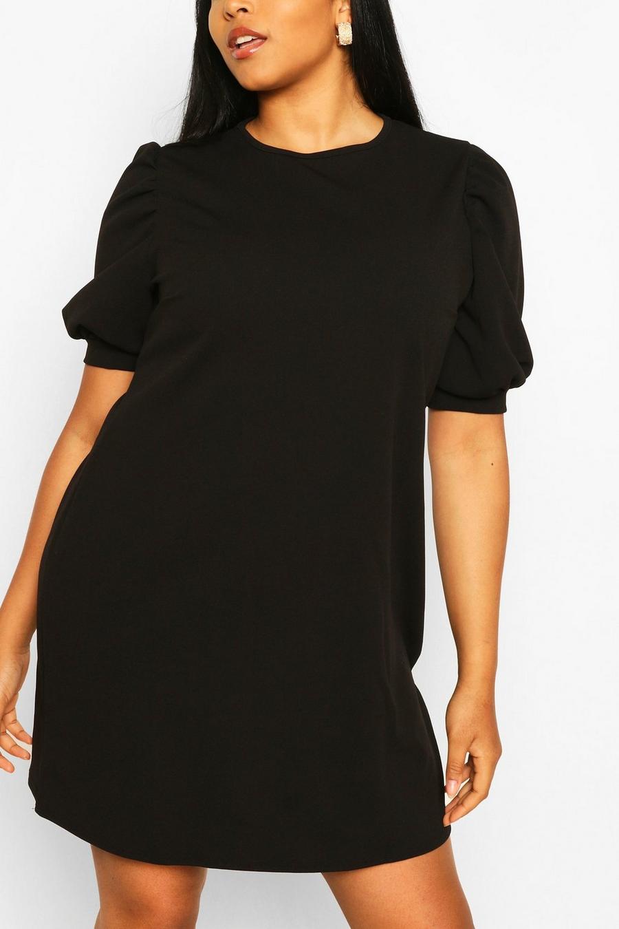 Plus Puff Sleeve Shift Dress image number 1