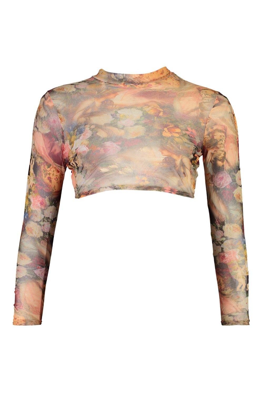 cherub mesh long sleeve top