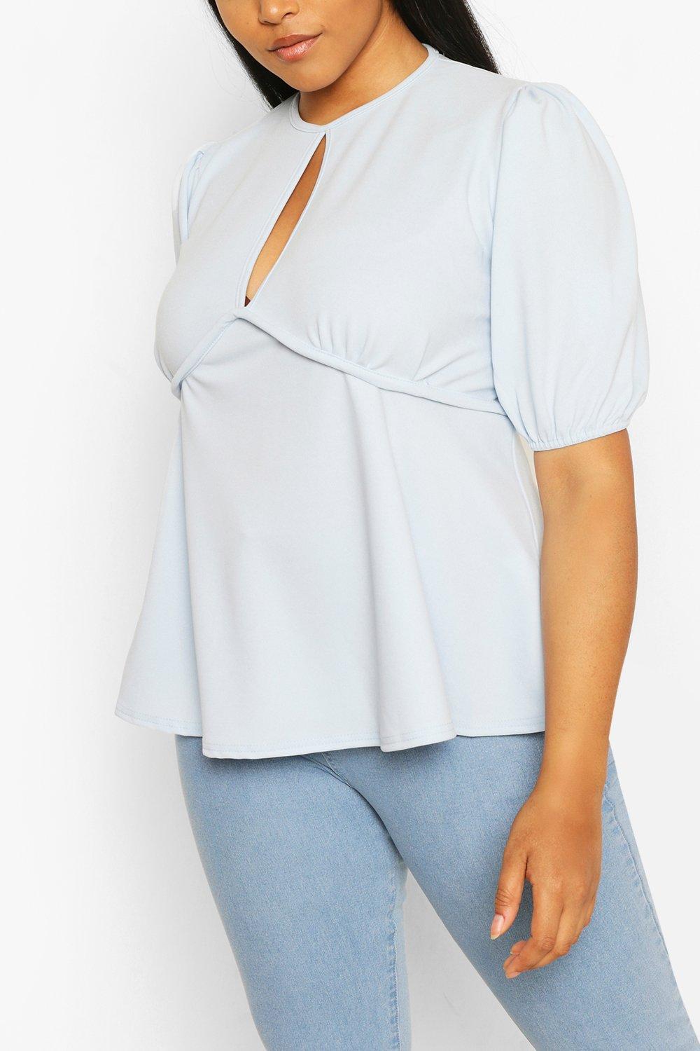 boohoo peplum blouse
