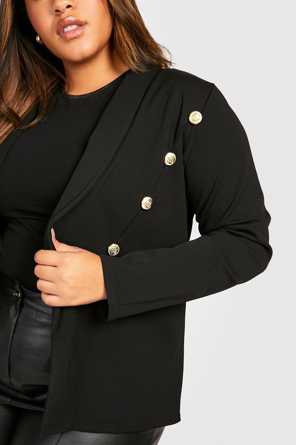 Military blazer hot sale plus size