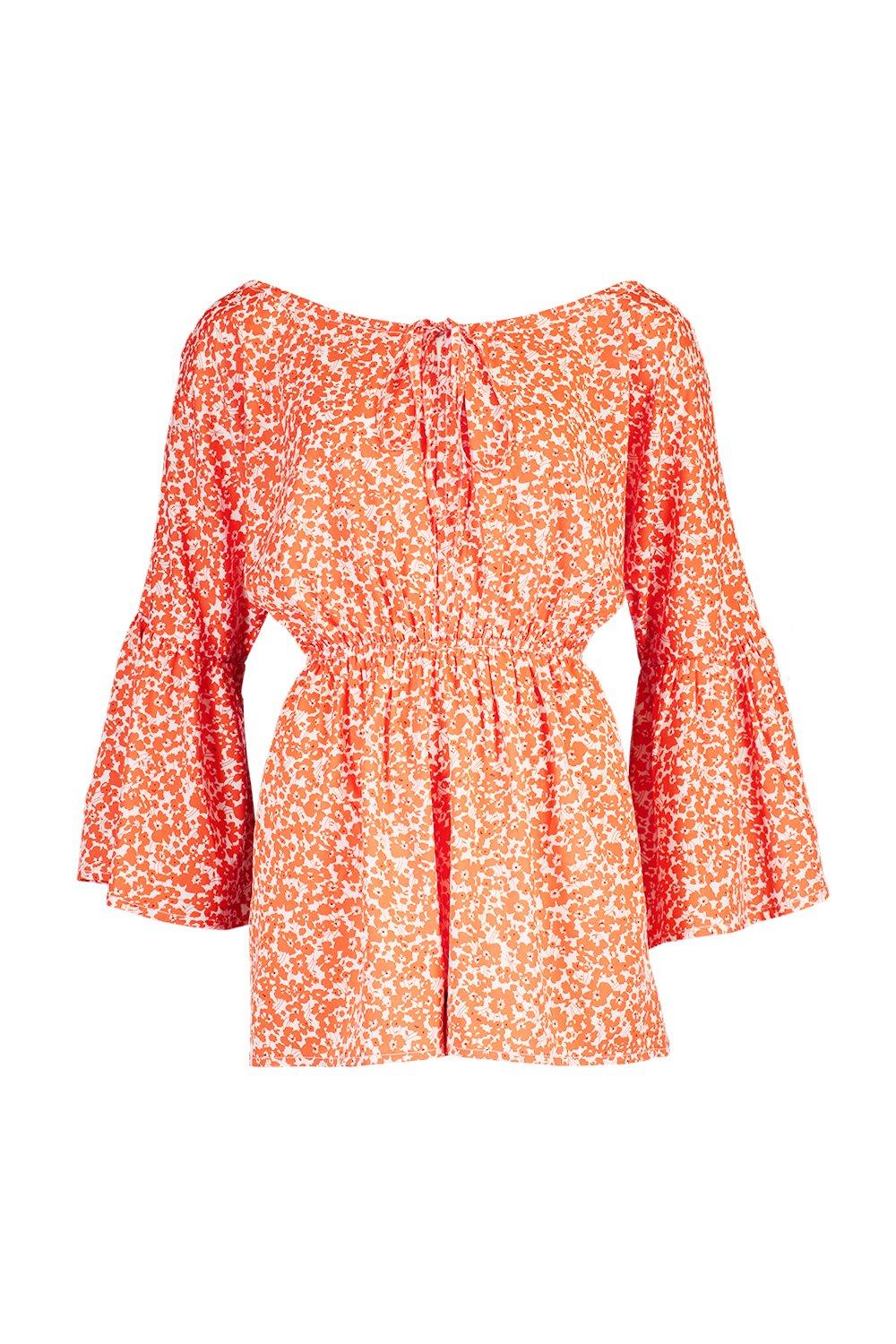 bright orange playsuit
