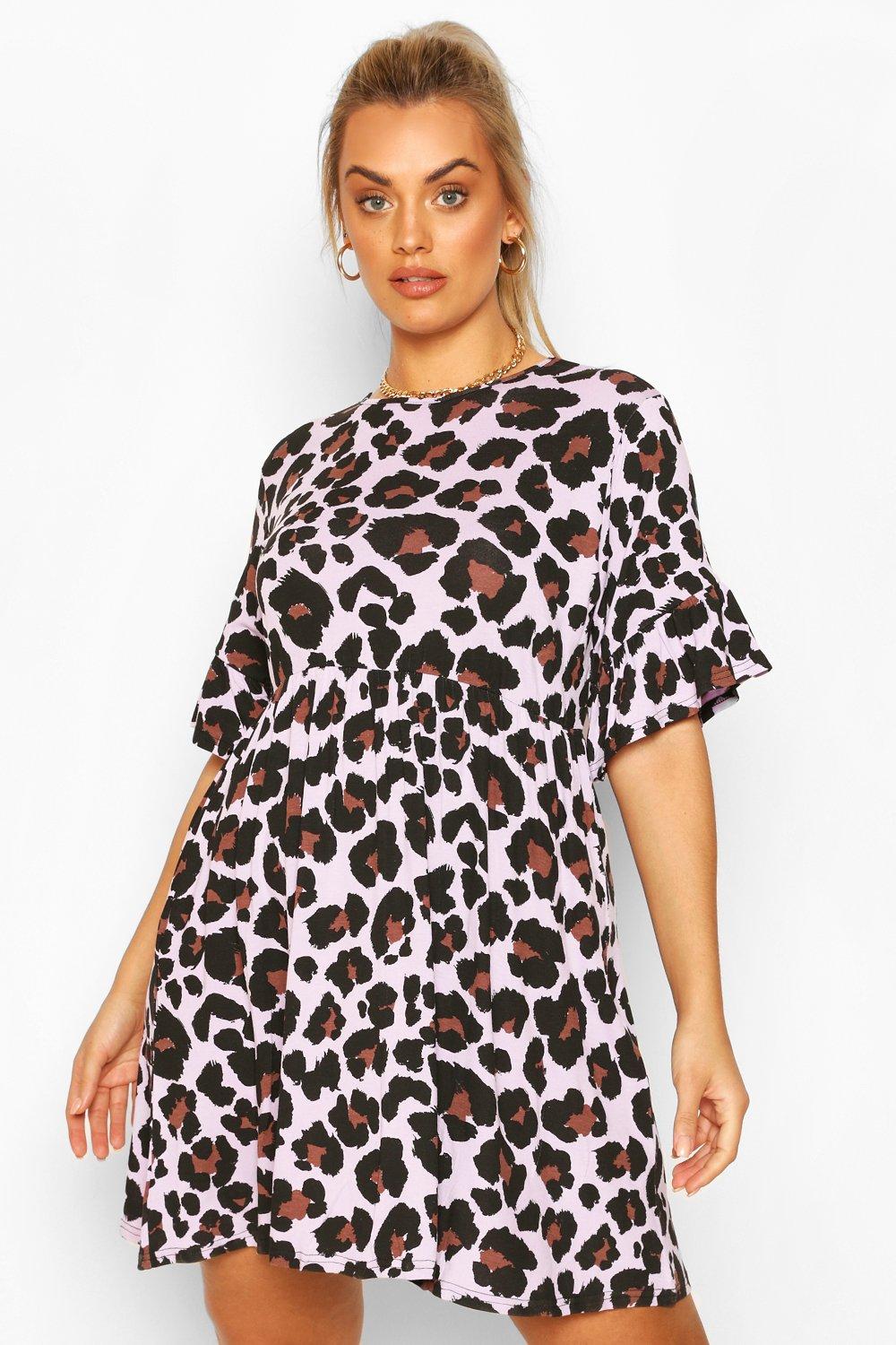 boohoo dress leopard