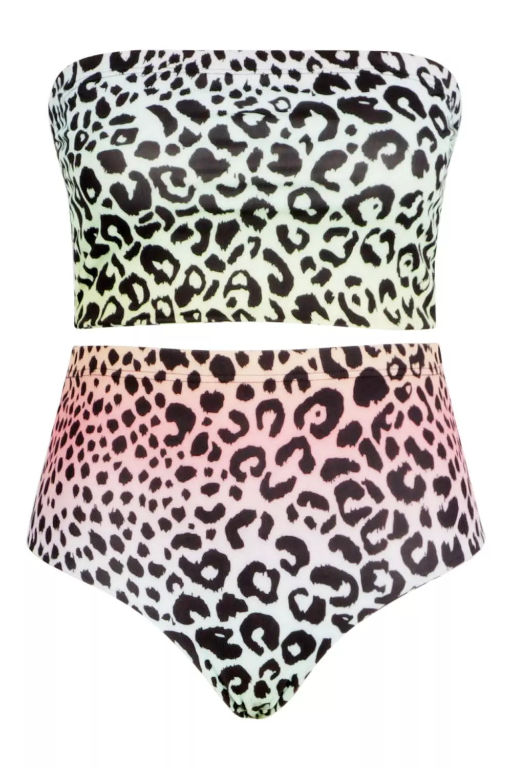 Lilac Plus Ombre Leopard High Waisted Bikini alternative image