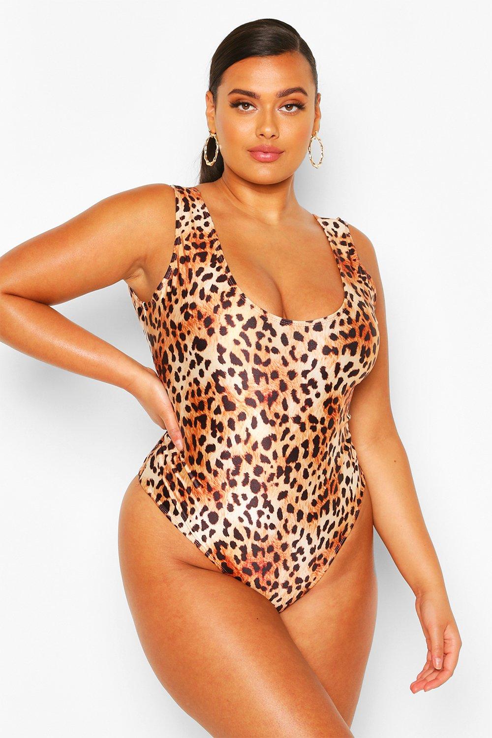 plus size cheetah swimsuit