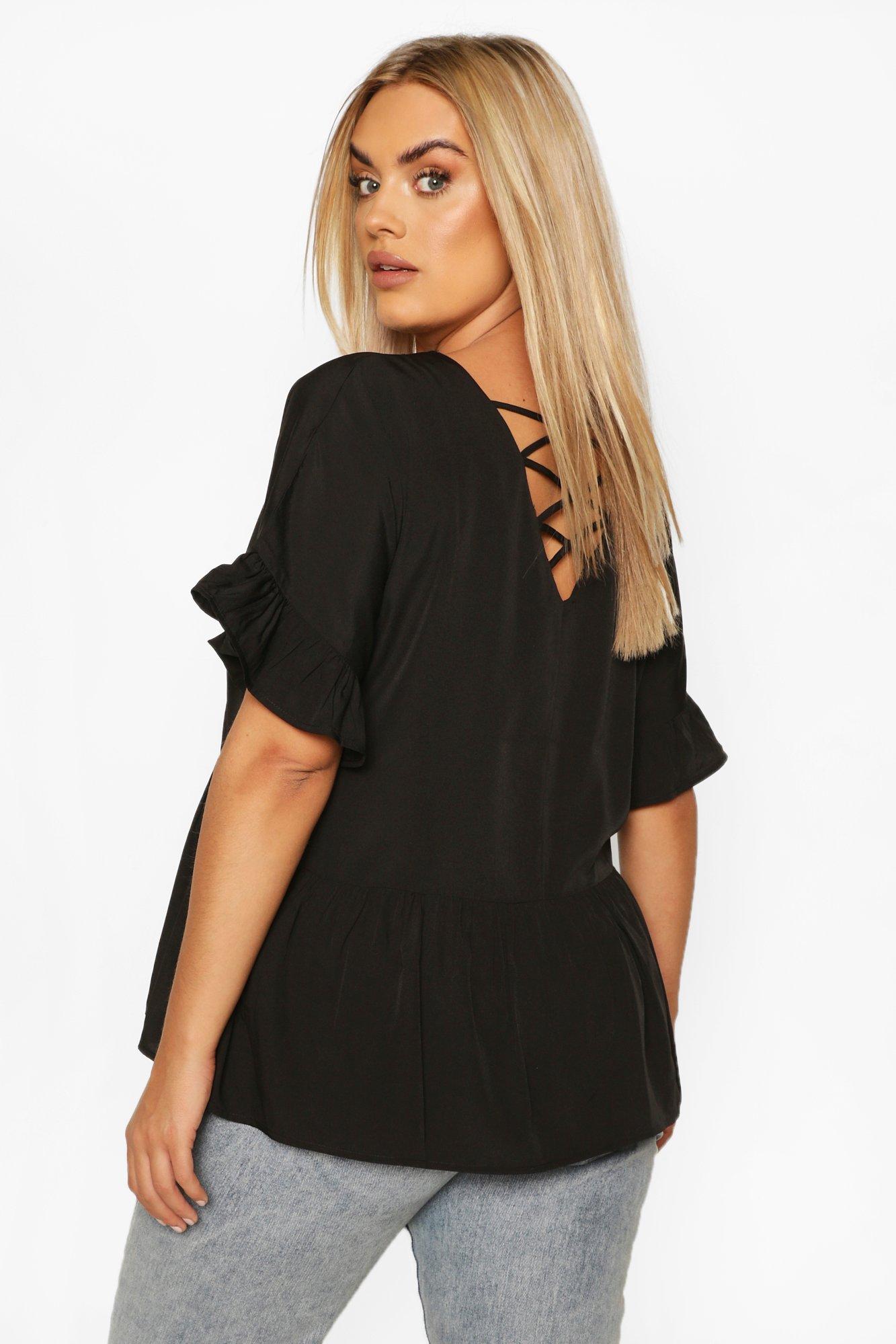 criss cross plus size top