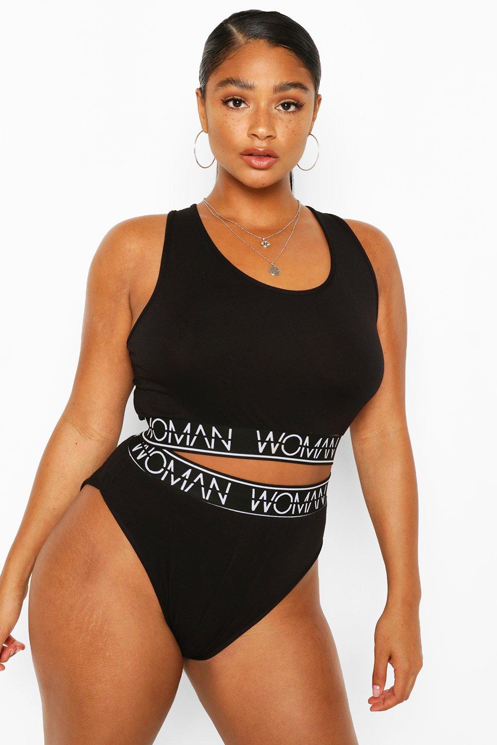 boohoo plus size underwear