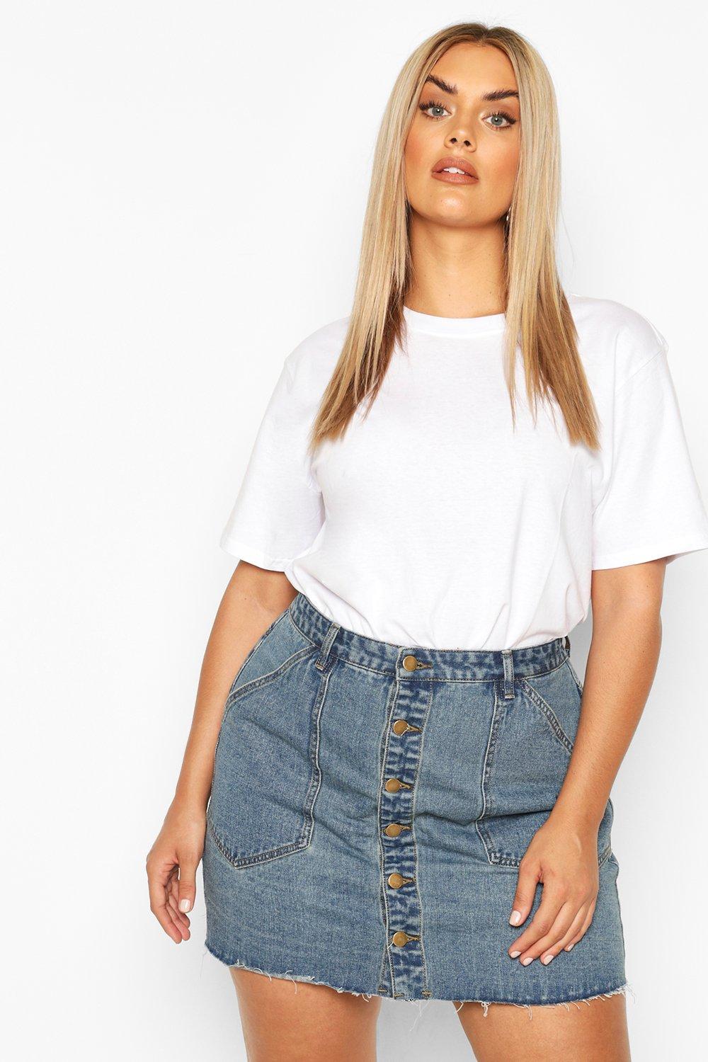 plus size denim skirt nz