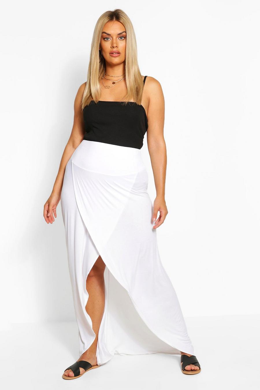 Plus Drop Hem Maxi Skirt image number 1