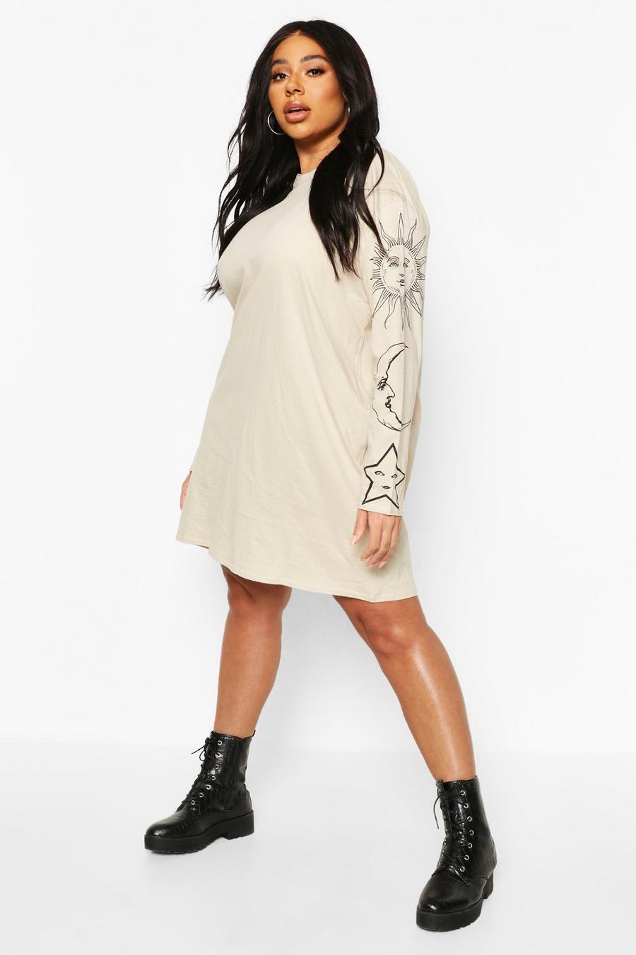 Stone Plus Sun and Moon Oversized T-Shirt Dress image number 1