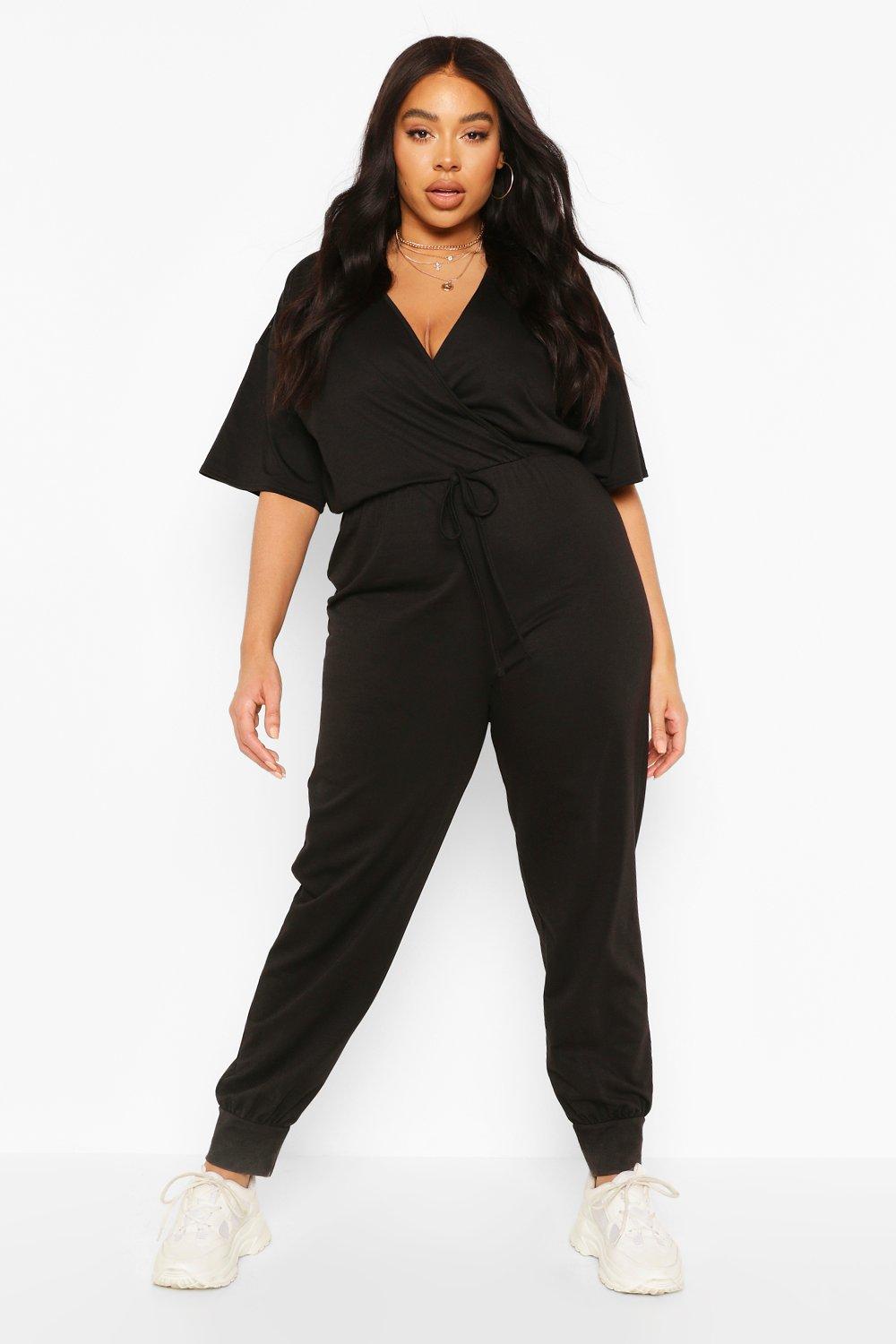 boohoo wrap jumpsuit
