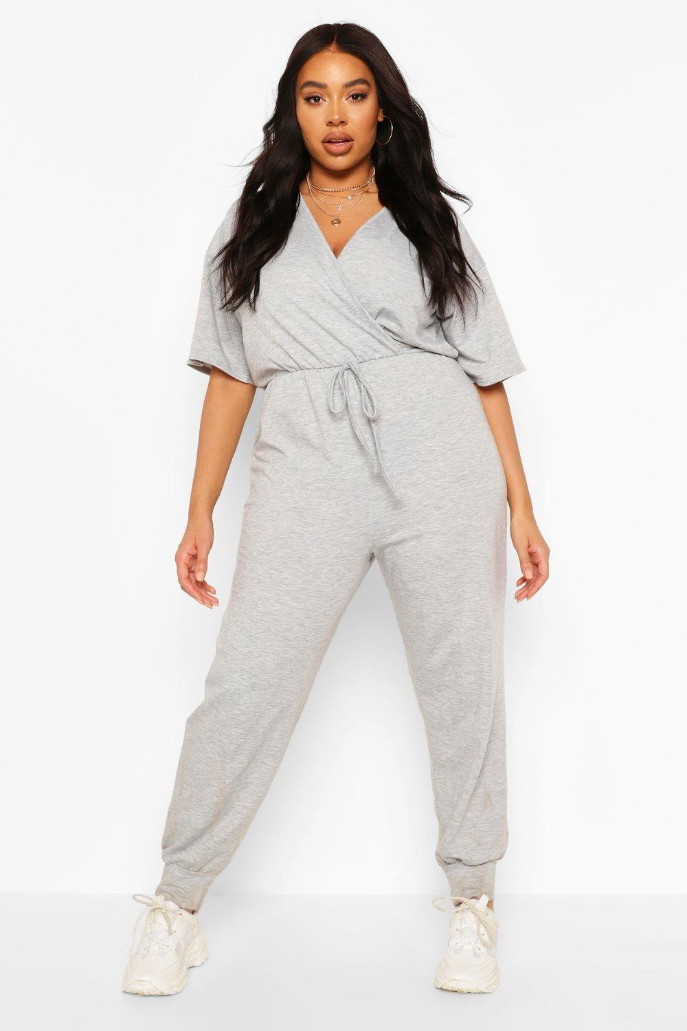 boohoo wrap jumpsuit