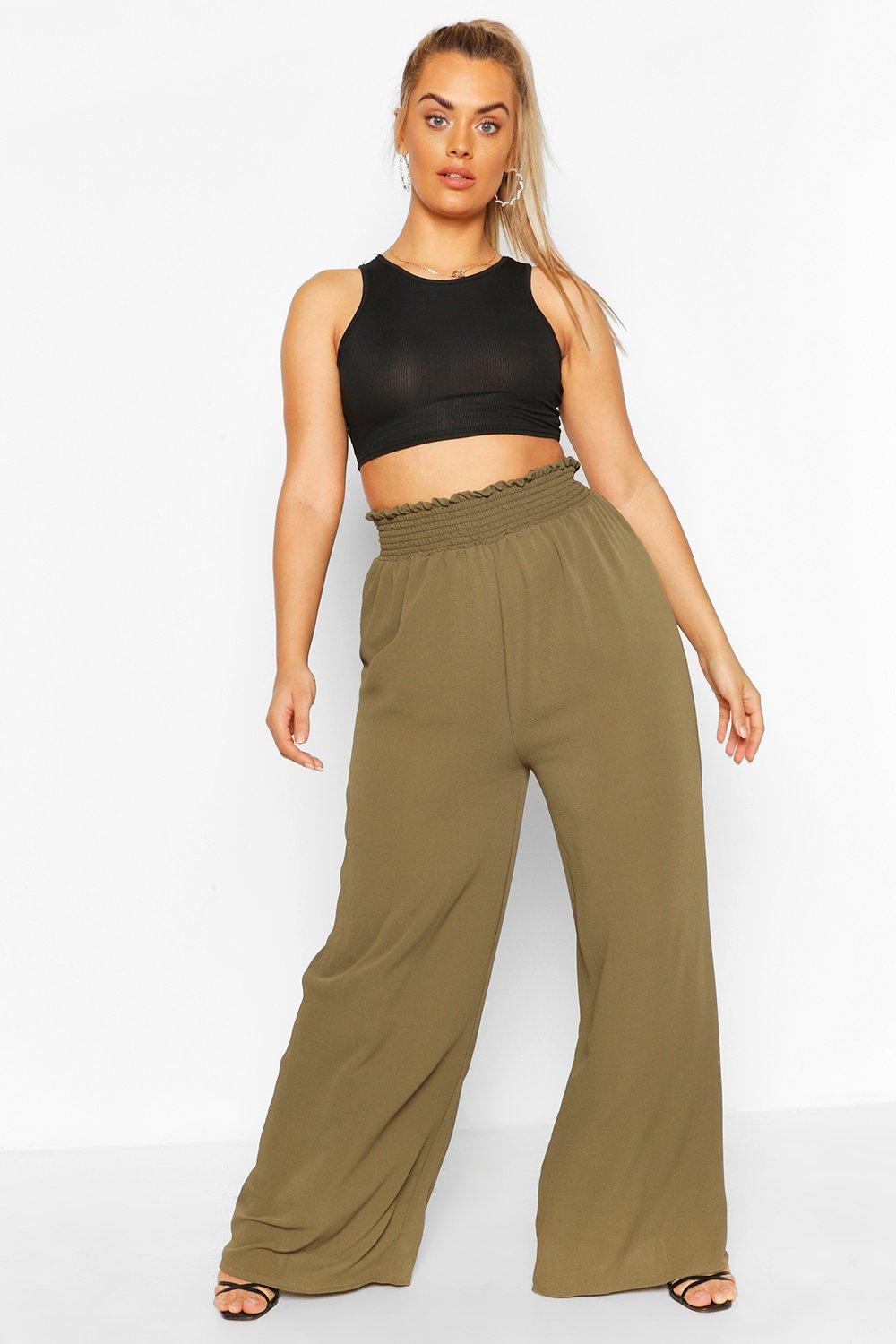 wide leg trousers plus size uk