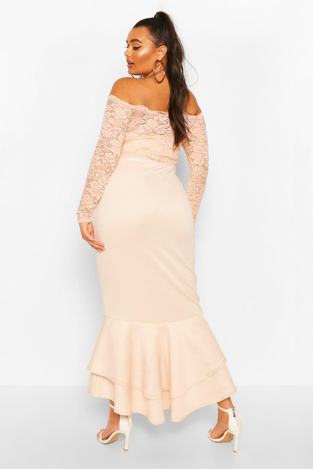 plus lace maxi dress