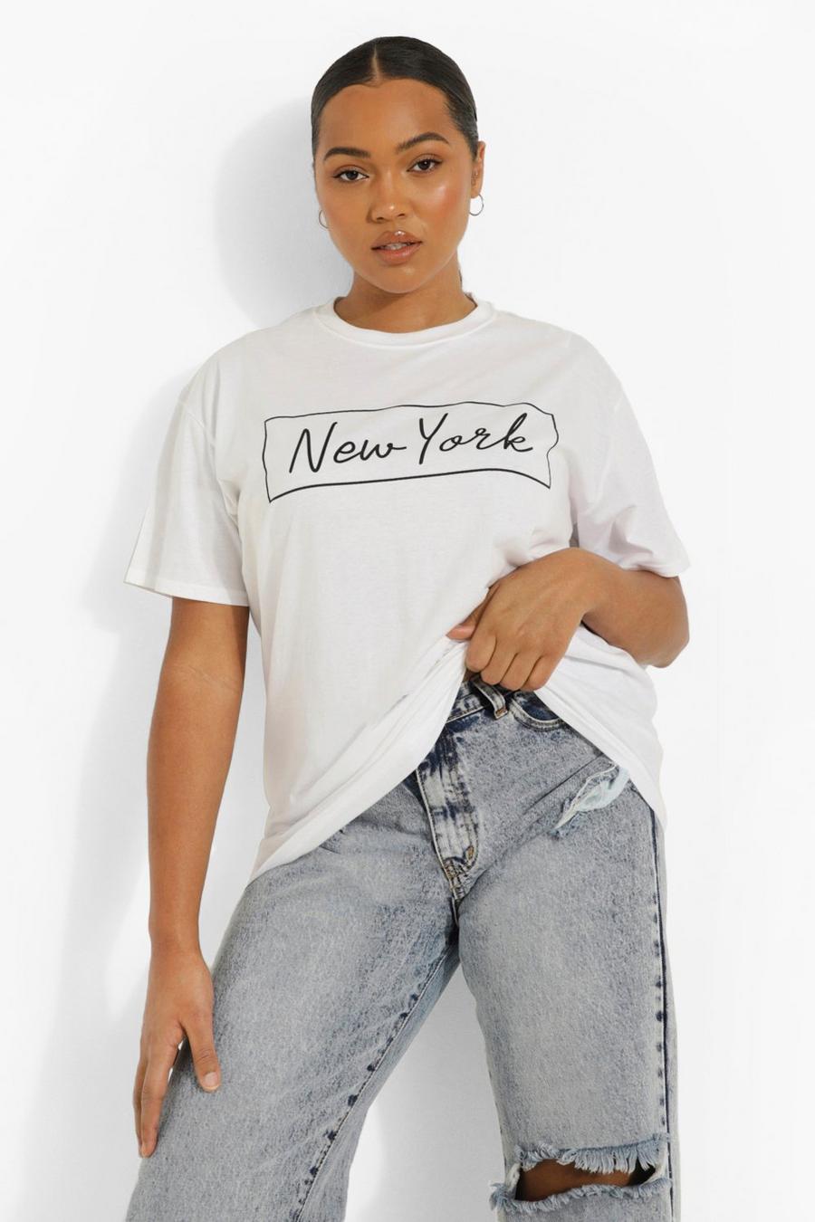Wit Plus Oversized 'New York' T-Shirt image number 1