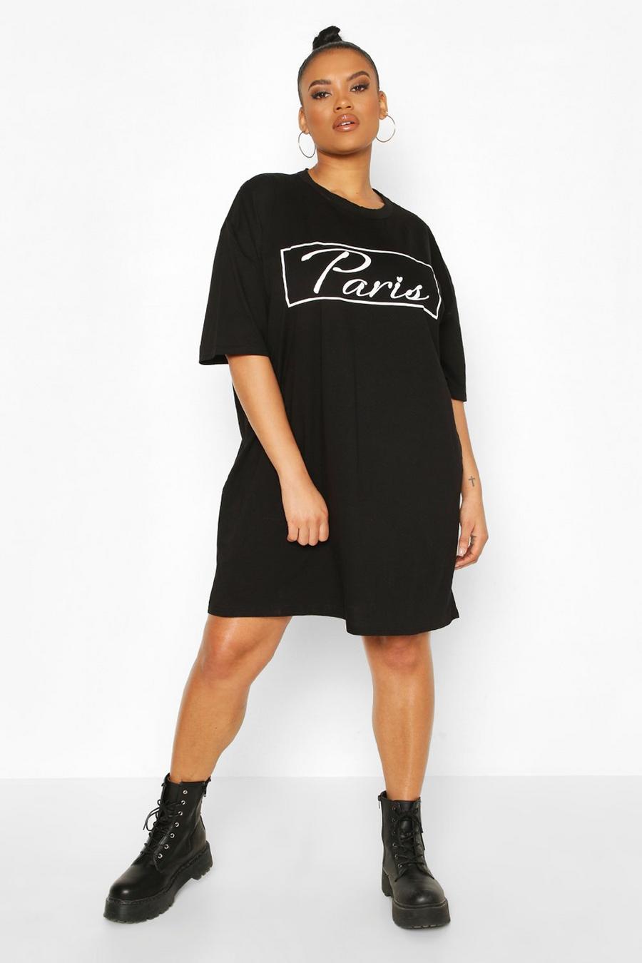 Black Plus Paris T-Shirt Dress image number 1