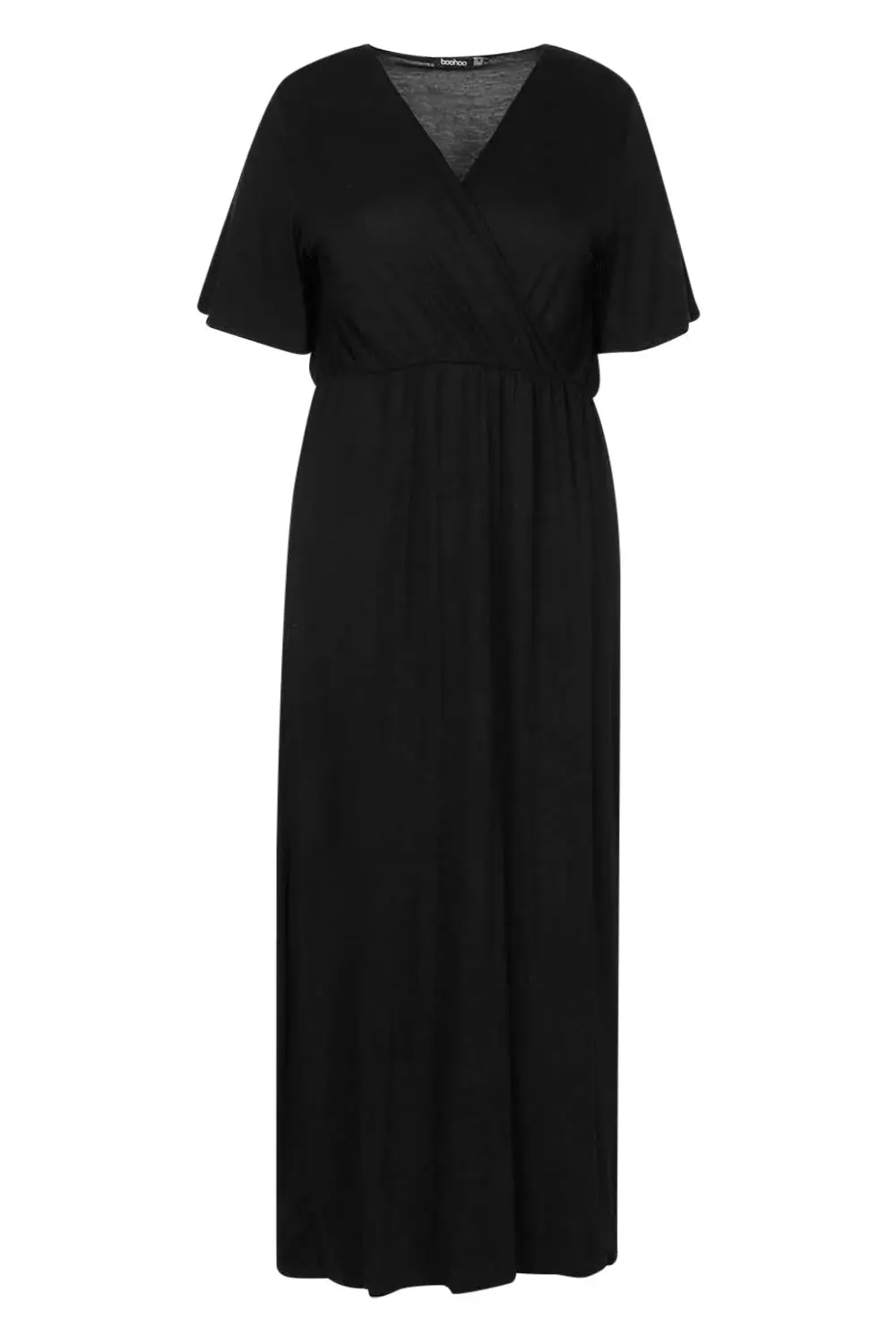 Plus Angel Sleeve Wrap Maxi Dress