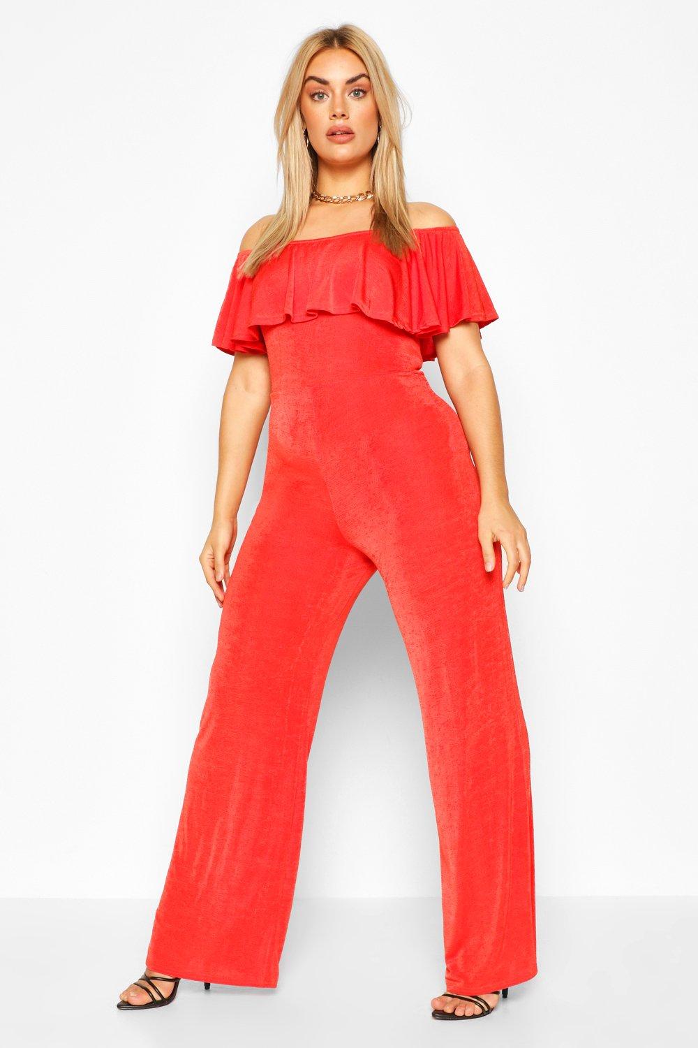 boohoo ruffle jumpsuit