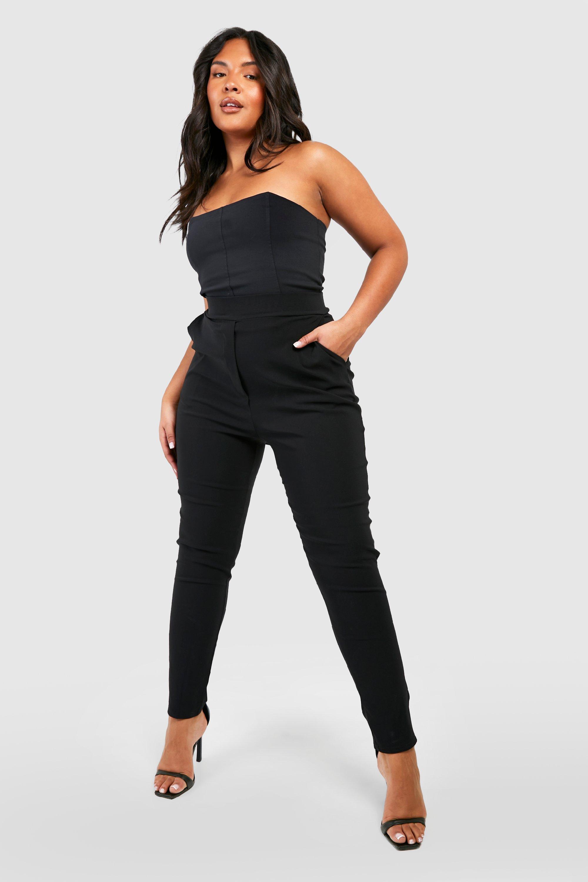 Black stretch dress shop pants plus size