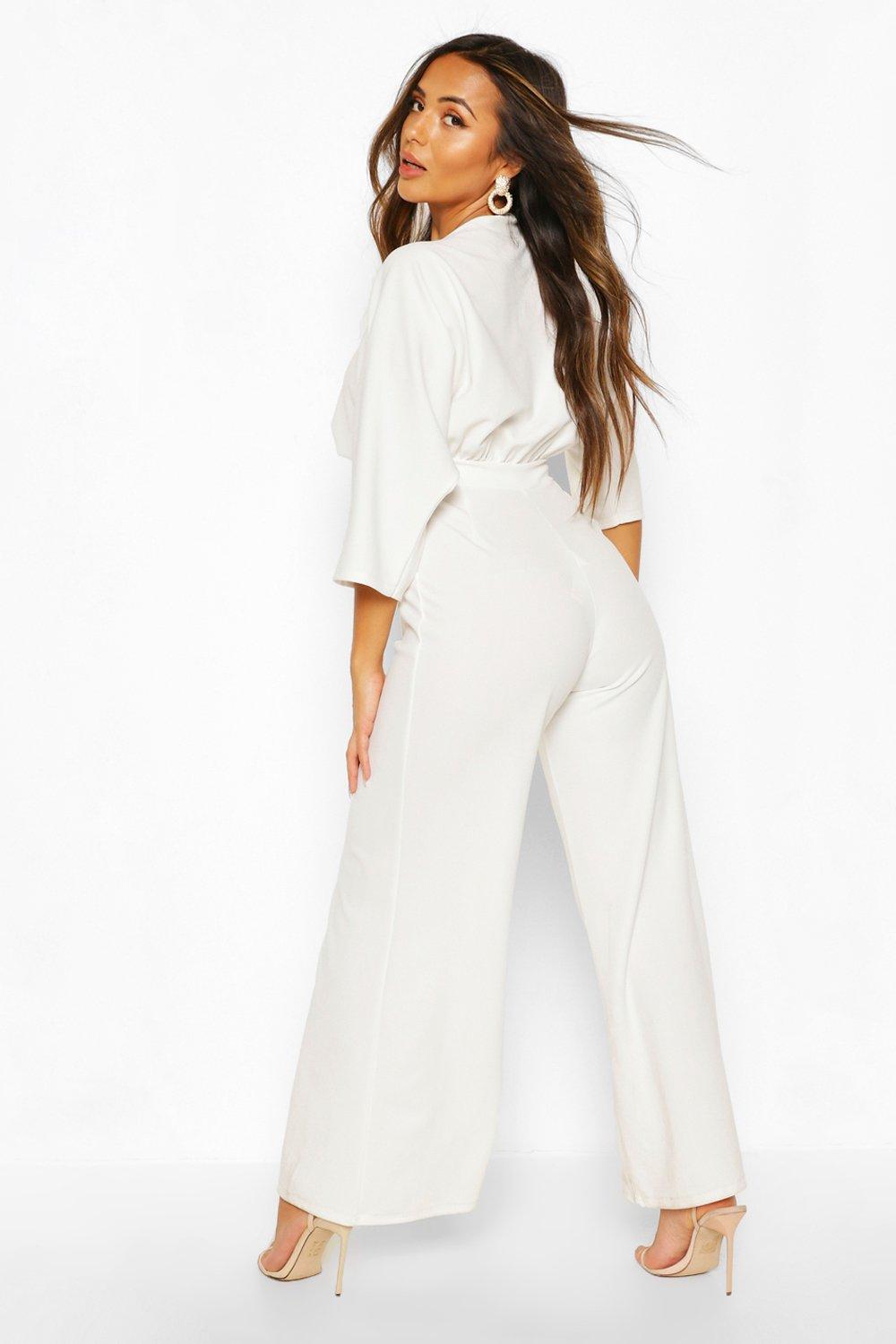 boohoo black and white jumpsuit