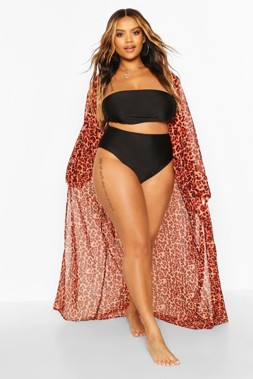 boohoo plus size kimono