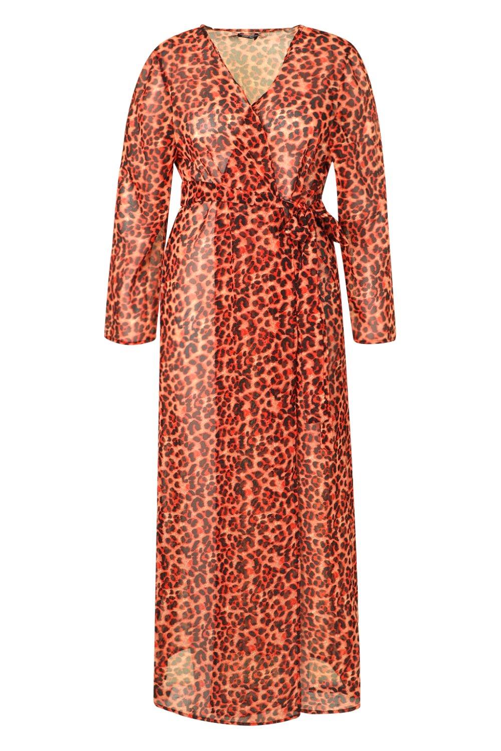 Leopard maxi kimono hot sale