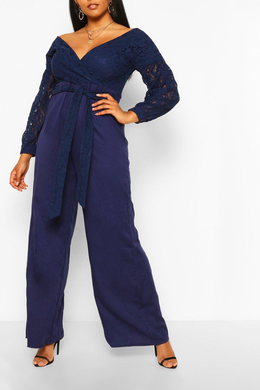 navy blue formal jumpsuit