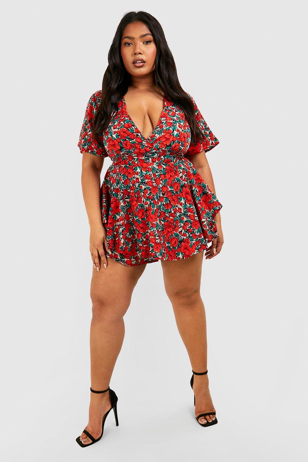 Plus size maxi skort hot sale romper