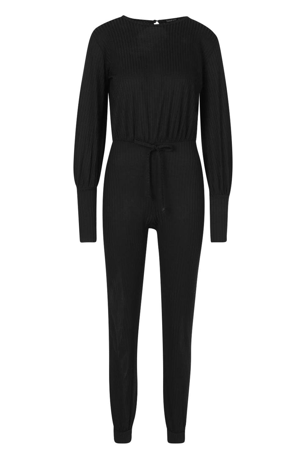 Black jumpsuit jogger clearance