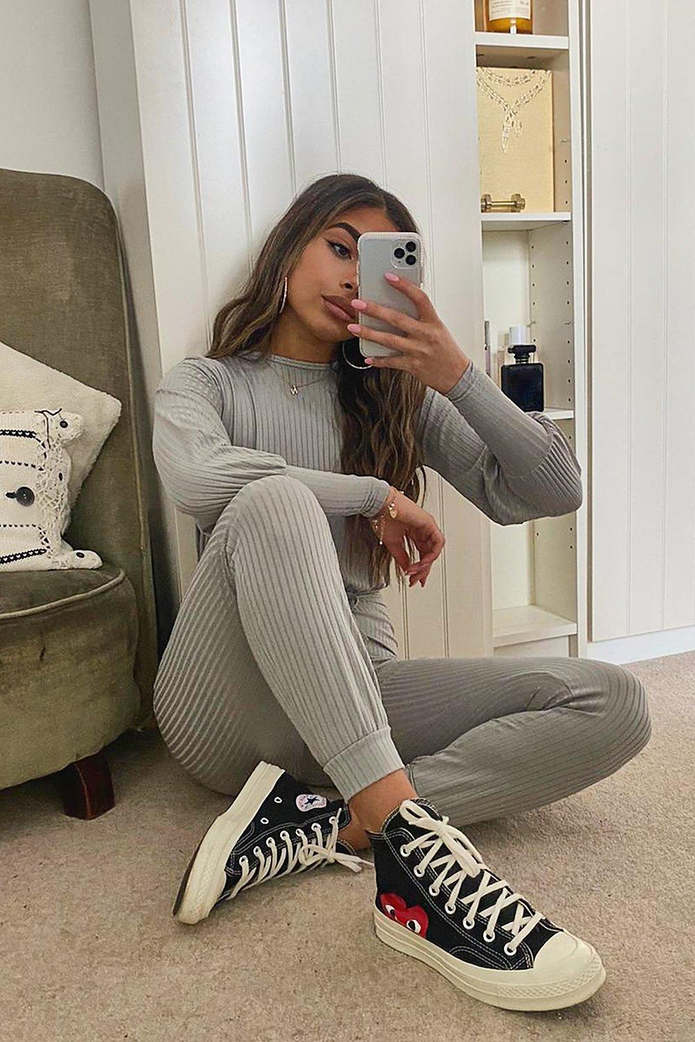 boohoo grey jumpsuit
