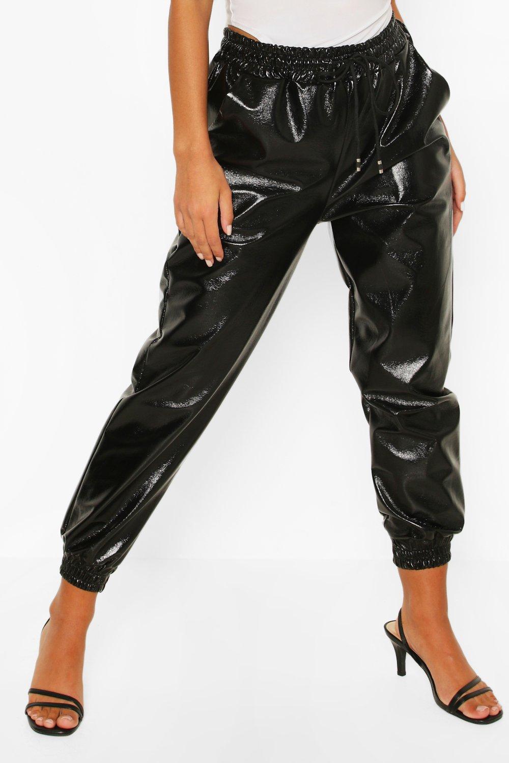 Vinyl jogger online pants