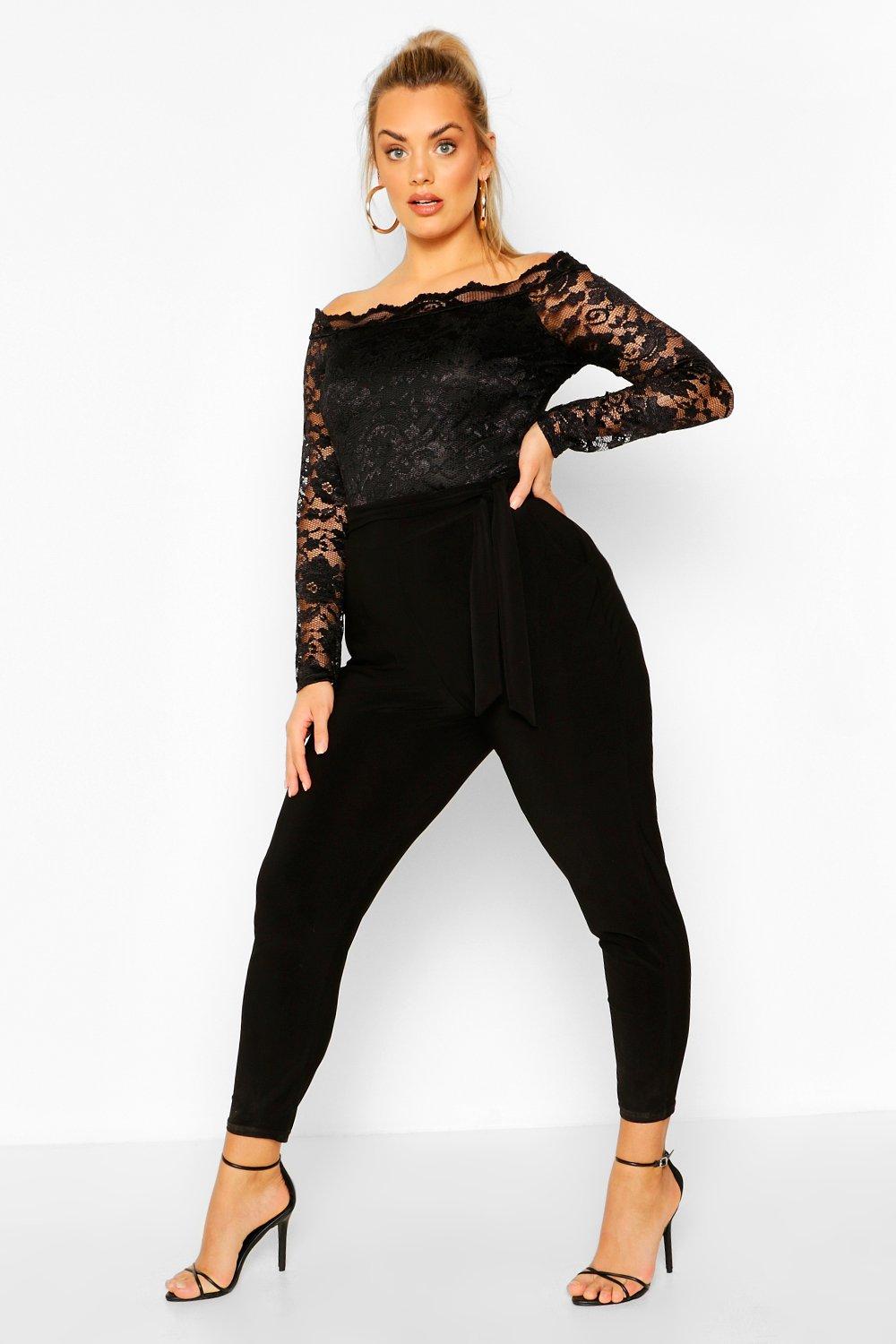 black scallop jumpsuit