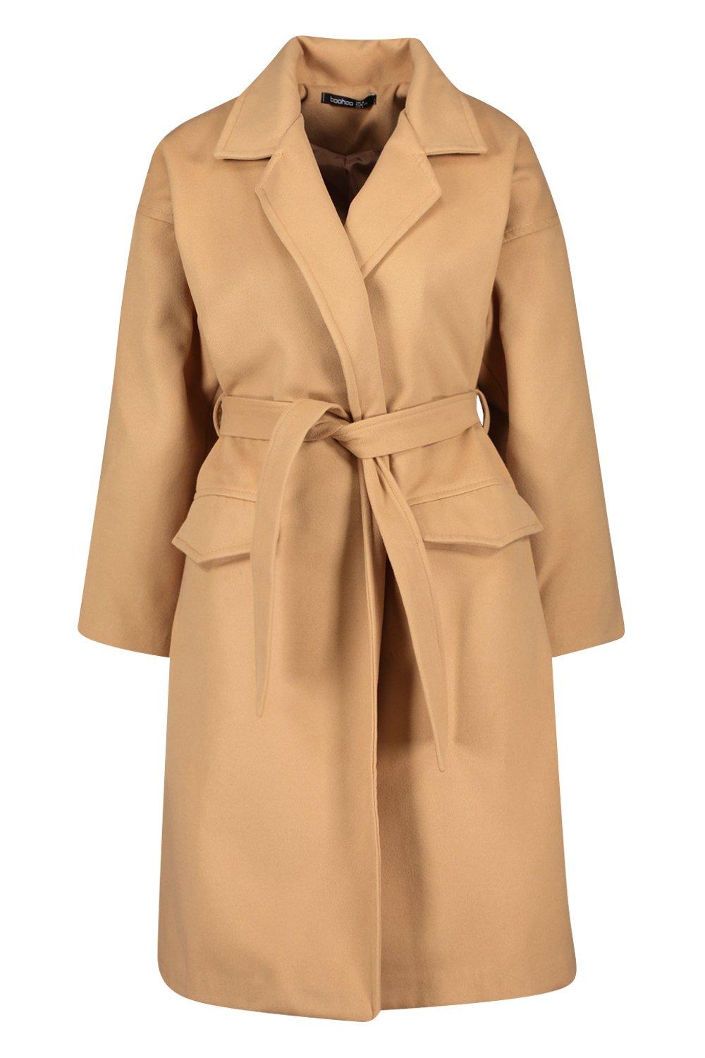 boohoo wrap coat