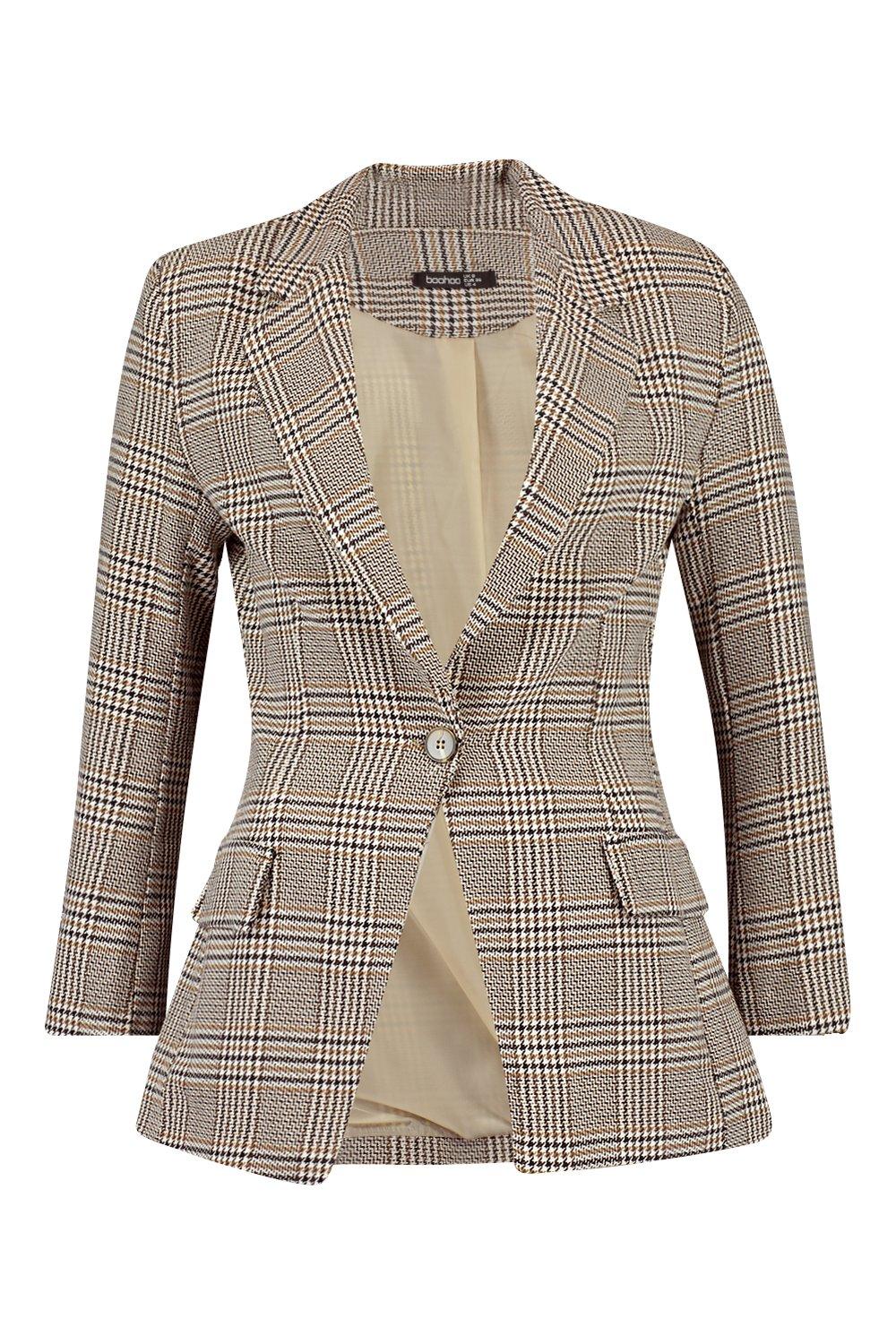 Petite Longline Check Blazer