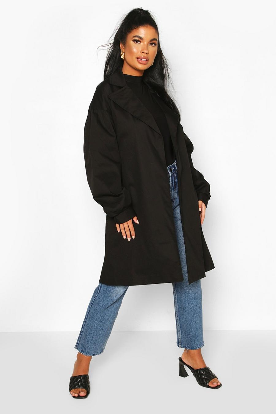 Petite Volume Sleeve Belted Trench Coat image number 1