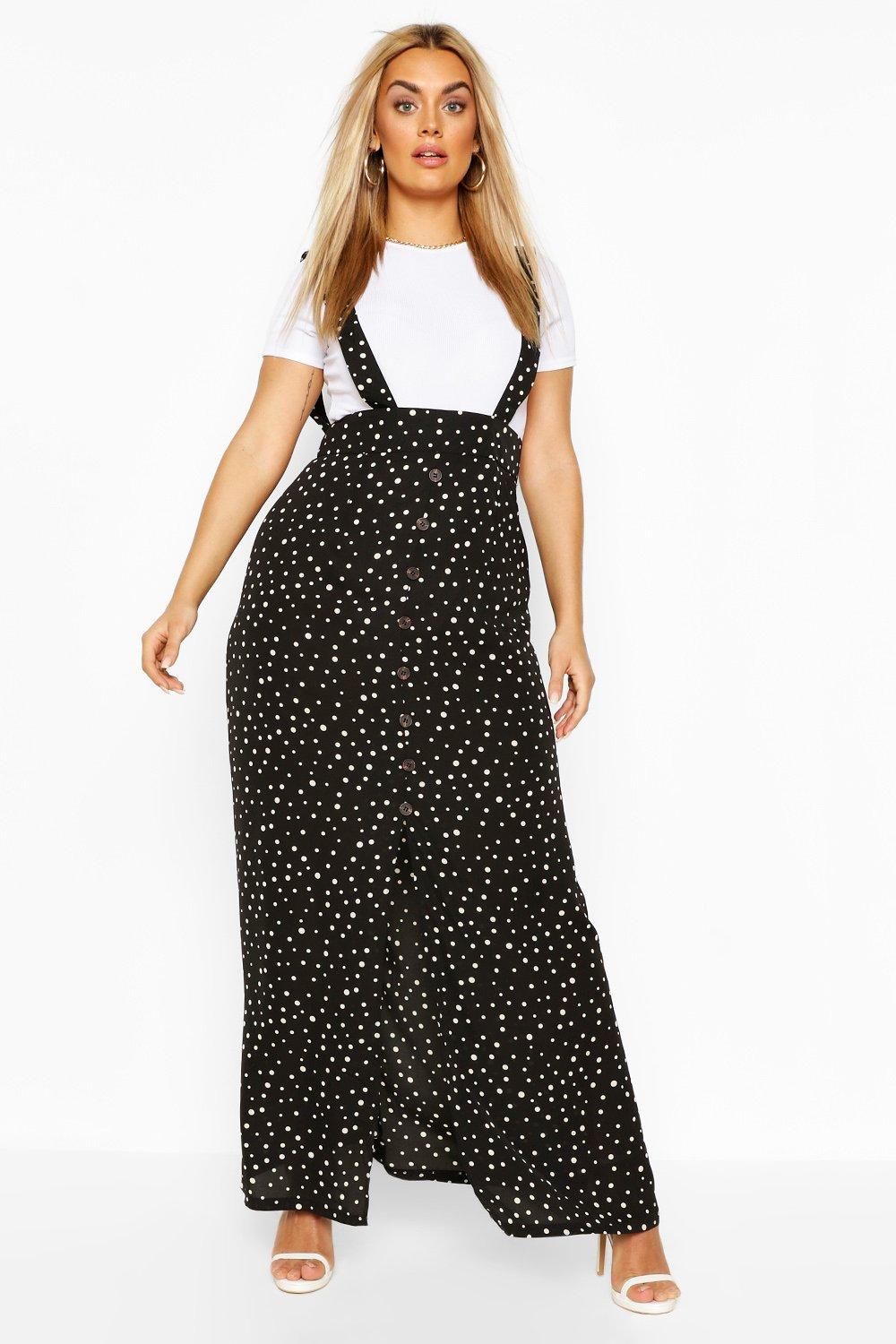 maxi skirt polka dot